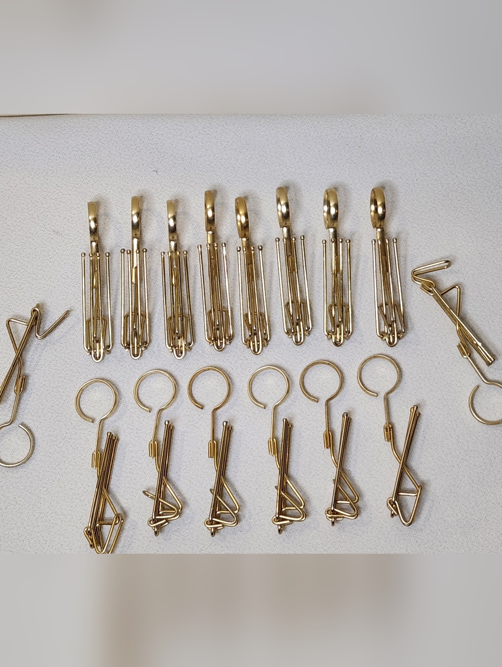 Vintage Conso Evergold Curtain Rings: Mid-Century Nip-Tite Pleated Drapery Rings